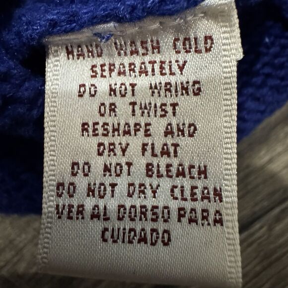 Vintage Worthington Beaded Vest Knit Wmns Sz LP Royal Blue Holiday Party 90s - Picture 9 of 9